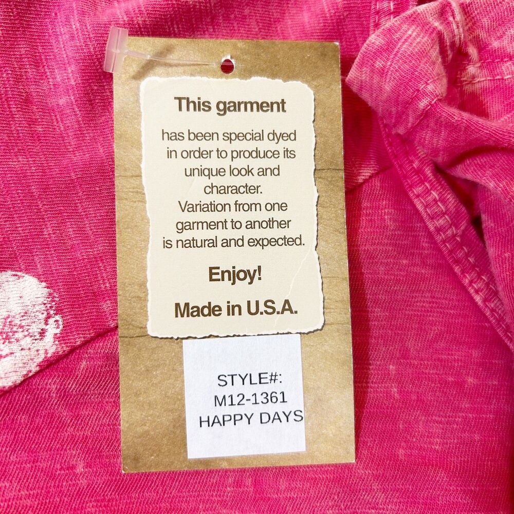 Jess & Jane Happy Days Raspberry Daisy Flower 100% Cotton NWT Top Size Small - Picture 5 of 11